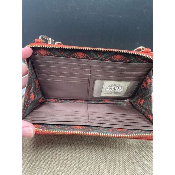 Spartina 449 Suede Crossbody or Clutch Wallet  Rust Color - Picture 12 of 16